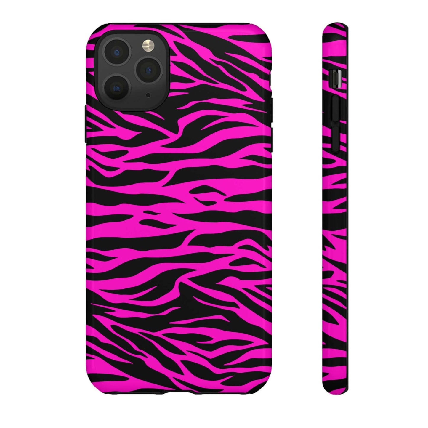 Pink Phone Case Tough Tiger Print, Mobile Phone Case, JSCHAFFA.com