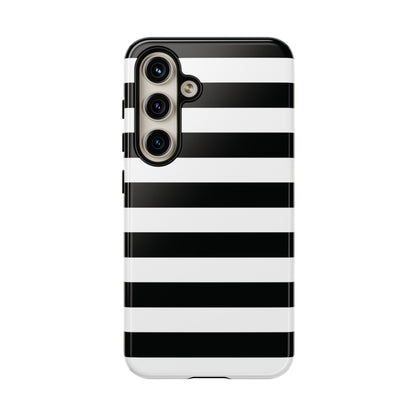 Black and White Stripe Tough Phone Case, Phone Case, JSCHAFFA.com