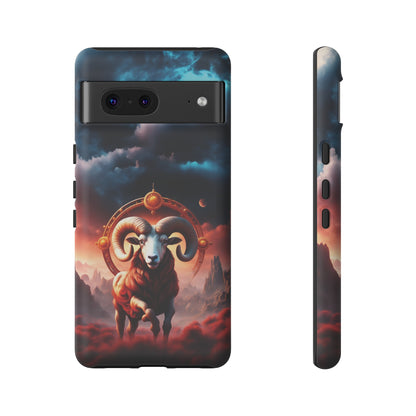 Aries Horoscope Astrology Tough Case for iPhone Samsung Galaxy and Google Pixel Phones, Phone Case, JSCHAFFA.com