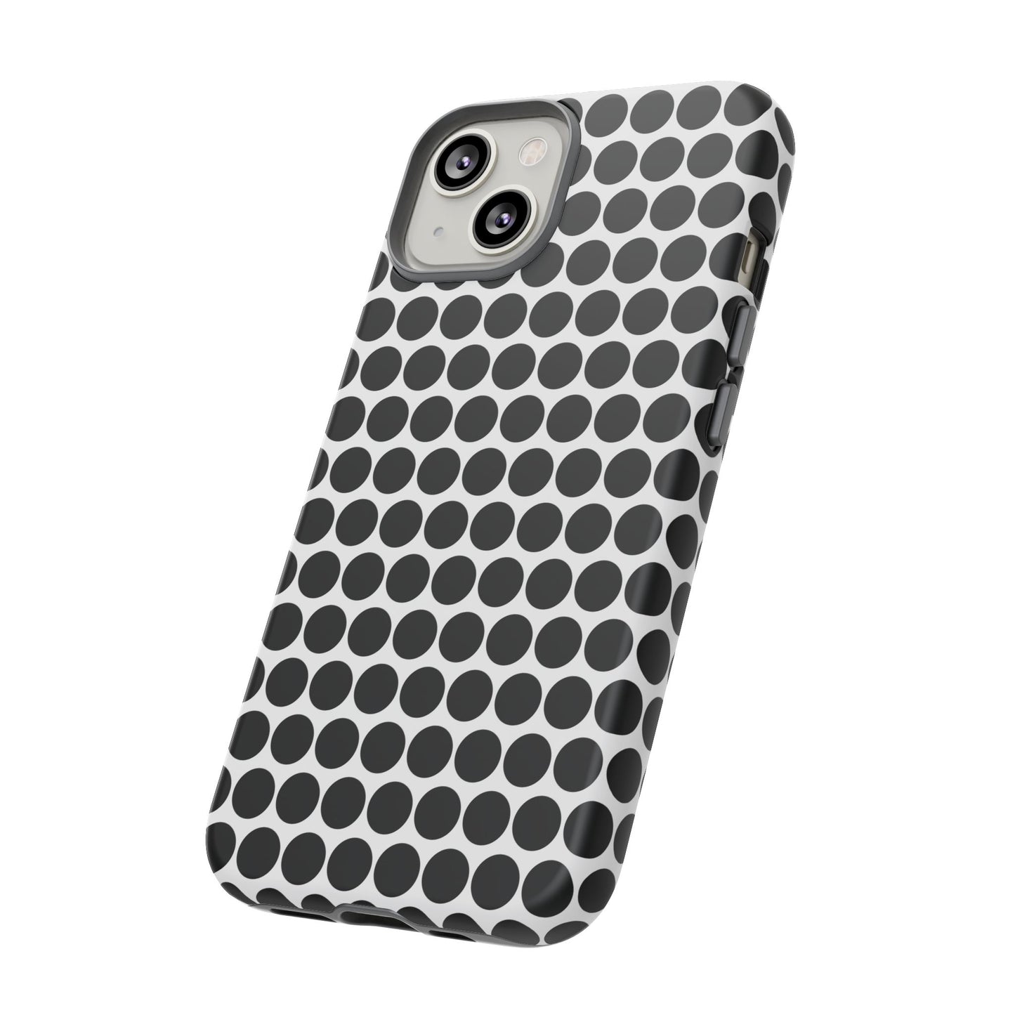 Cute Black White Polkadot Tough Case for iPhone, Samsung, Google