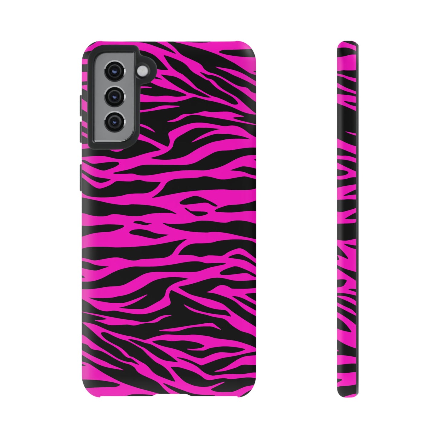 Pink Phone Case Tough Tiger Print, Mobile Phone Case, JSCHAFFA.com