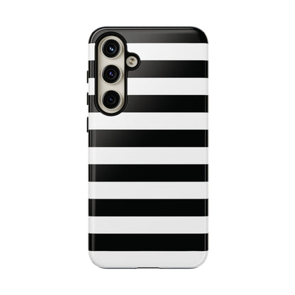 Black and White Stripe Tough Phone Case, Phone Case, JSCHAFFA.com