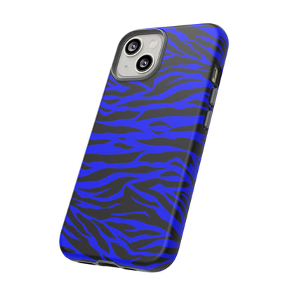 Blue Wild Tiger Print Pattern Tough Phone Case To protect your Phone, Phone Case, JSCHAFFA.com