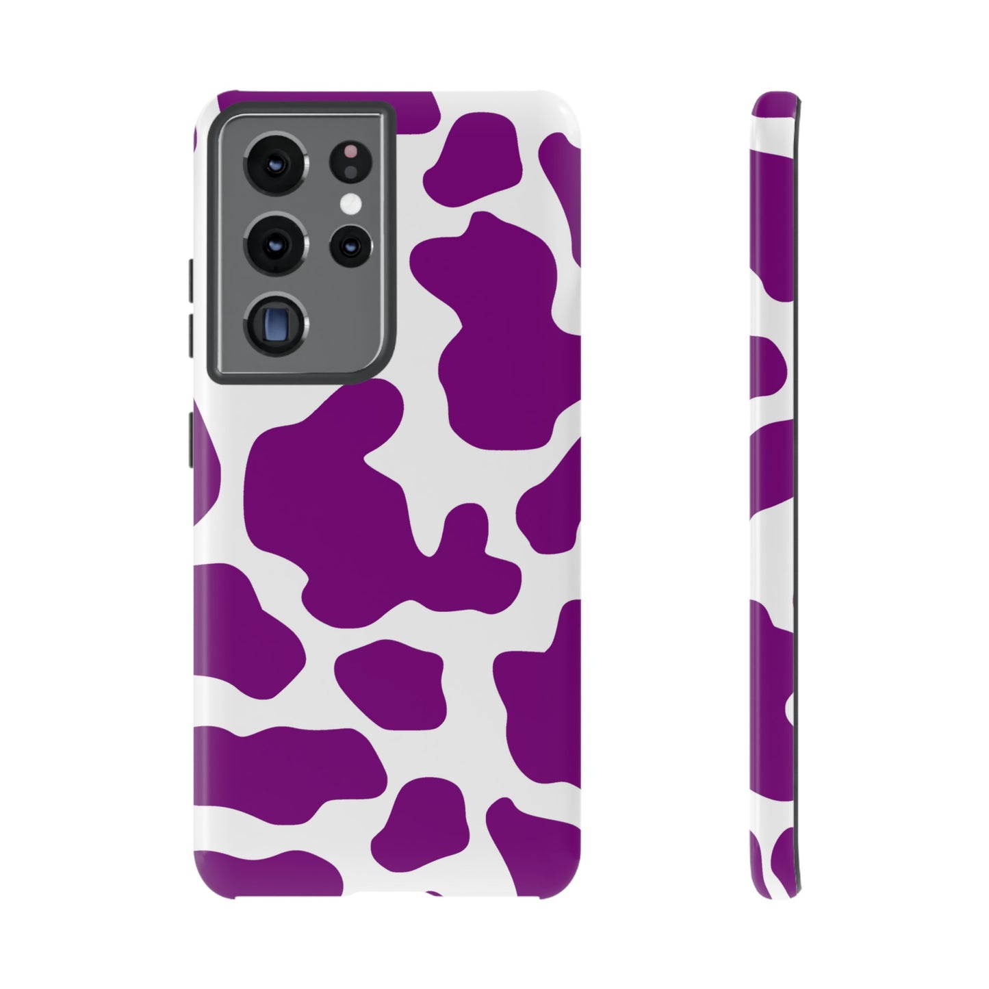 Purple Cow print phone Case iPhone Samsung Google, Phone Case, JSCHAFFA.com