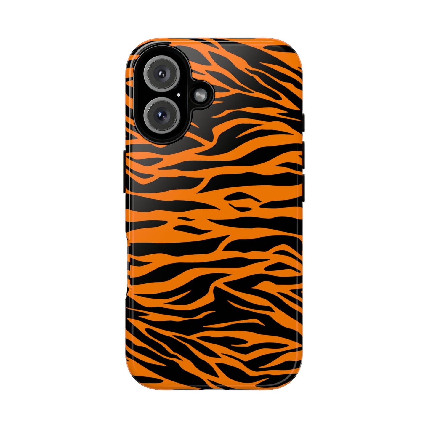 Orange Cute Wild Tiger Print Pattern Tough Phone Case.