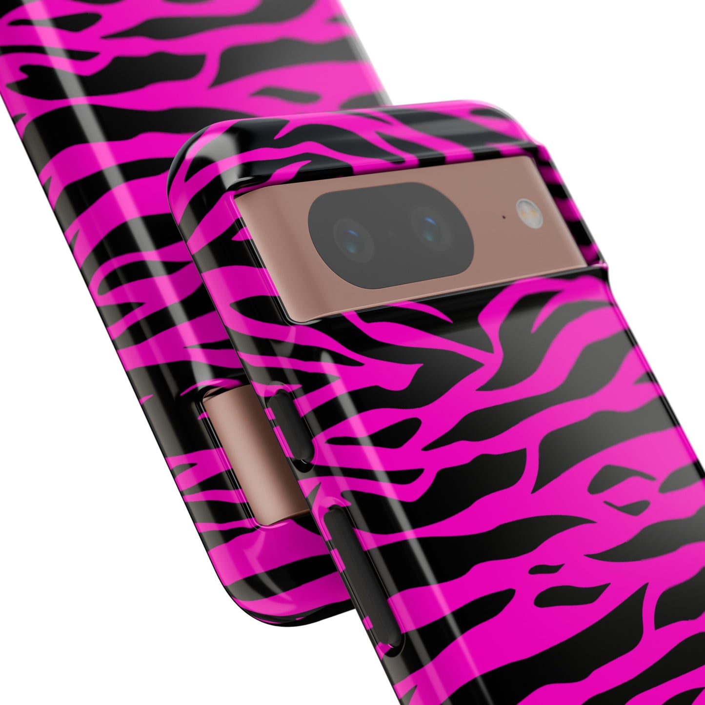 Pink Phone Case Tough Tiger Print, Mobile Phone Case, JSCHAFFA.com