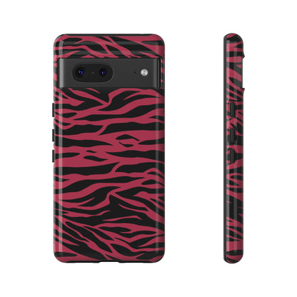 Viva Magenta Cute Wild Tiger Print Pattern Tough Phone Case