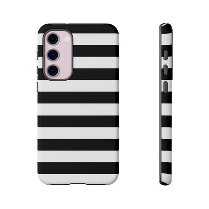 Black and White Stripe Tough Phone Case, Phone Case, JSCHAFFA.com