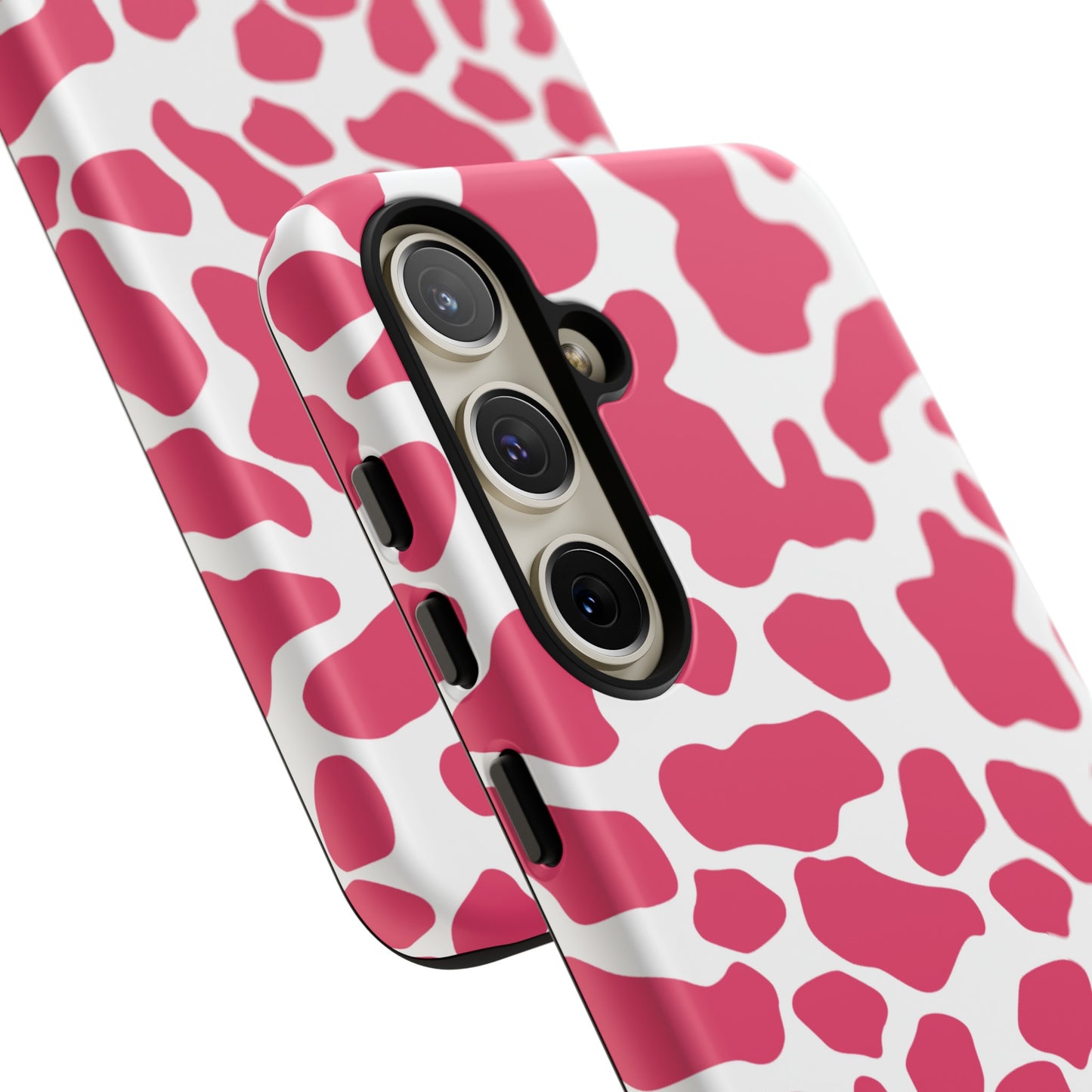 Pink Cow Print Cellphone Case iPhone Samsung Google, Phone Case, JSCHAFFA.com