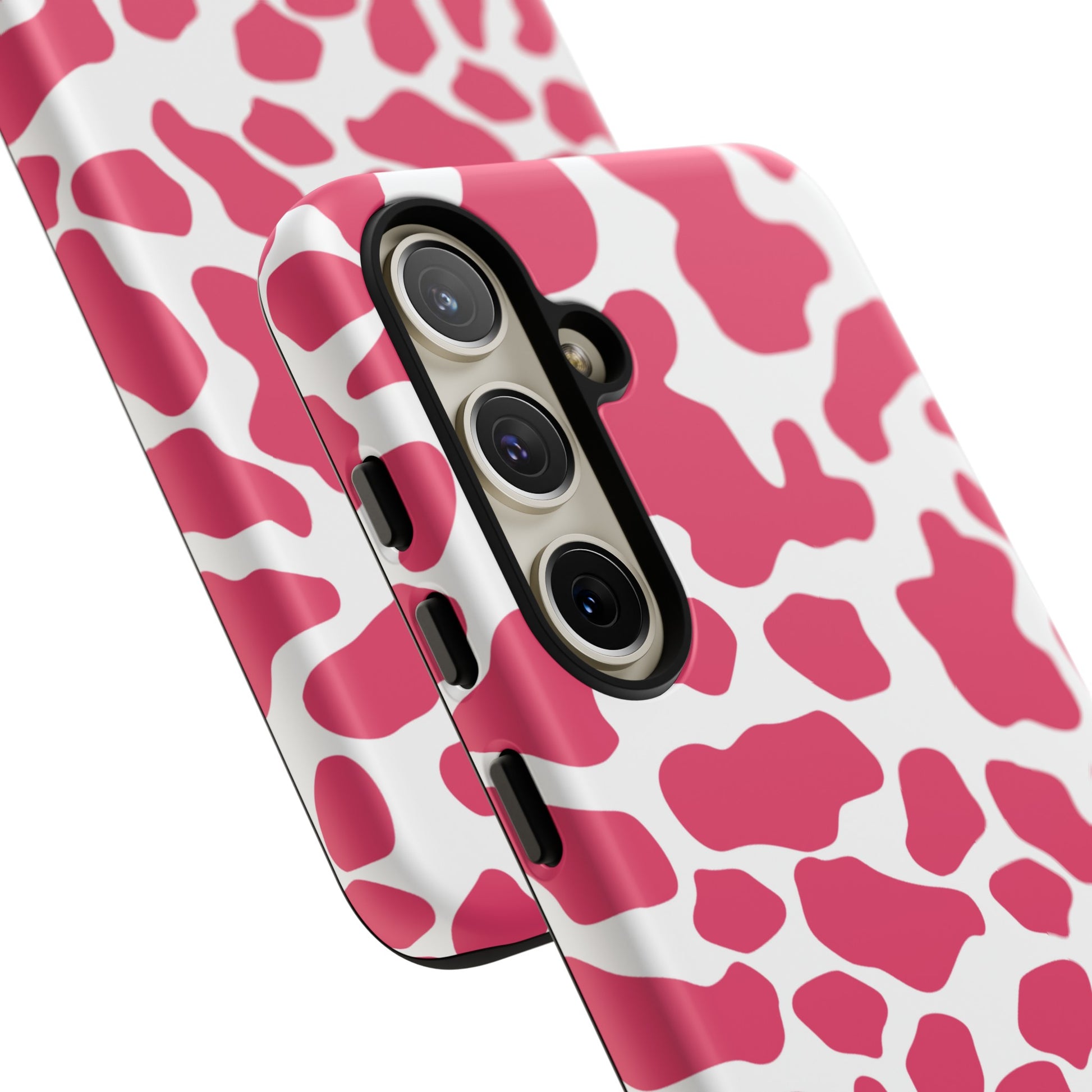 Pink Cow Print Cellphone Case iPhone Samsung Google, Phone Case, JSCHAFFA.com