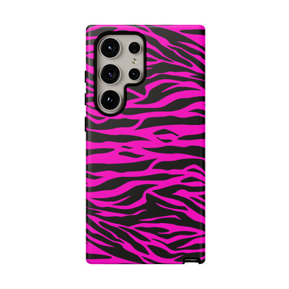 Pink Phone Case Tough Tiger Print, Mobile Phone Case, JSCHAFFA.com