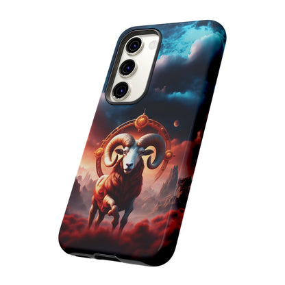 Aries Horoscope Astrology Tough Case for iPhone Samsung Galaxy and Google Pixel Phones, Phone Case, JSCHAFFA.com