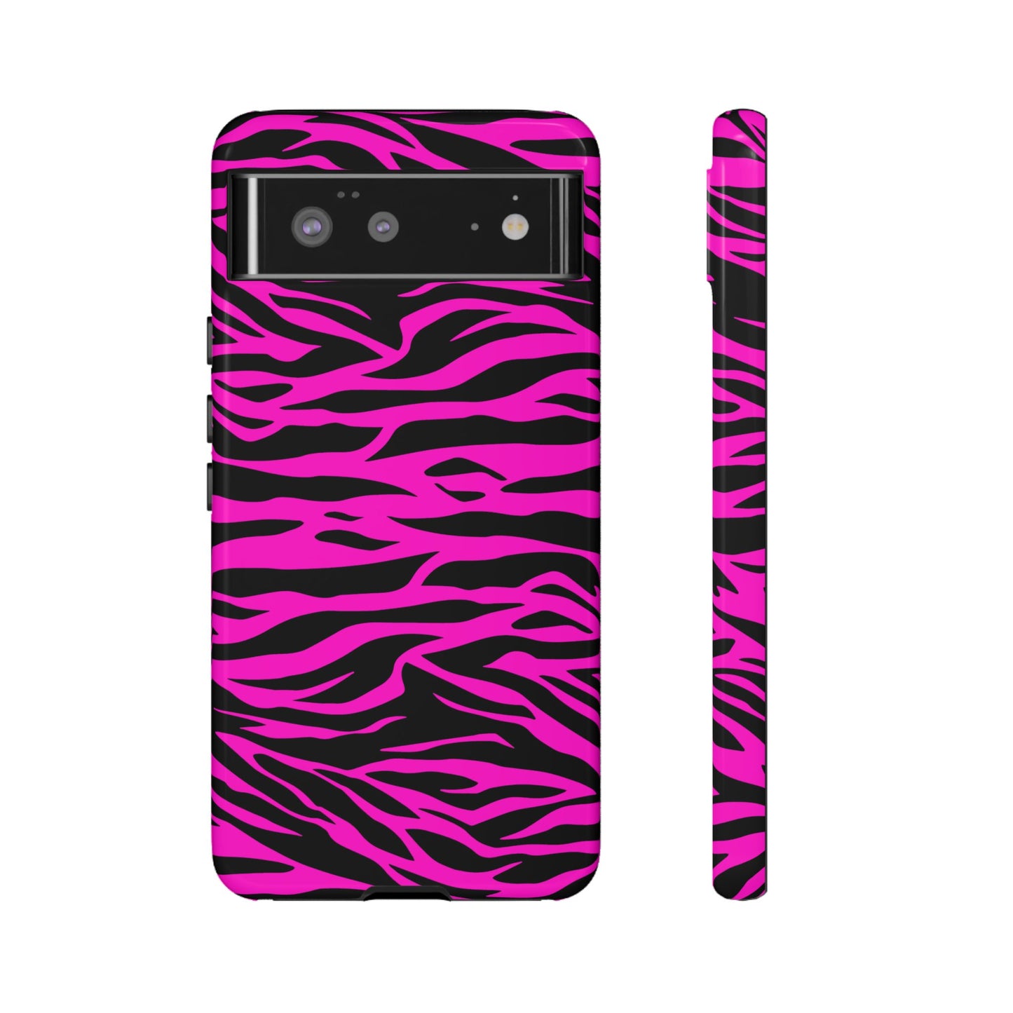 Pink Phone Case Tough Tiger Print