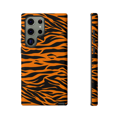 Orange Cute Wild Tiger Print Pattern Tough Phone Case., Phone Case, JSCHAFFA.com