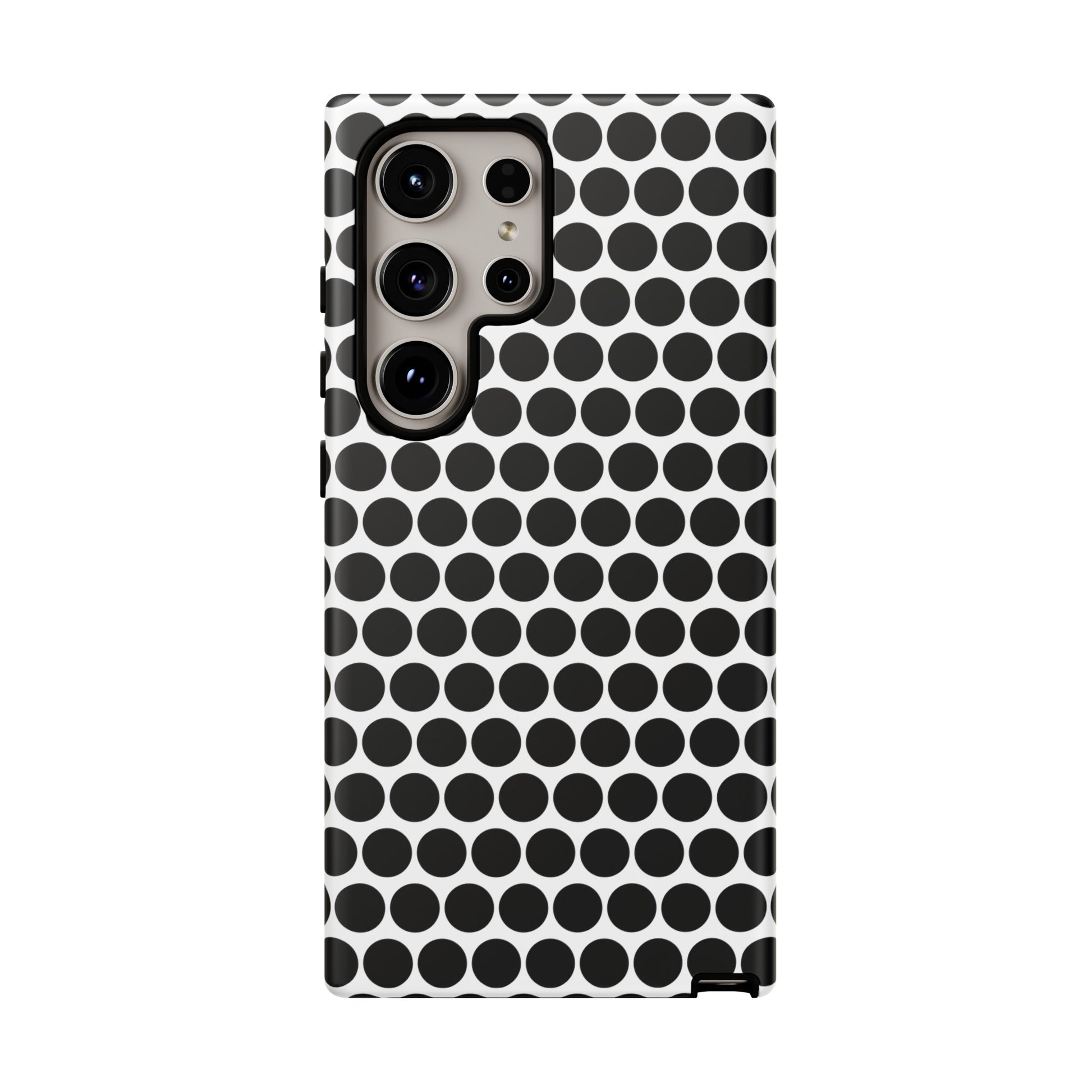 Cute Black White Polkadot Tough Case for iPhone, Samsung, Google, Phone Case, JSCHAFFA.com