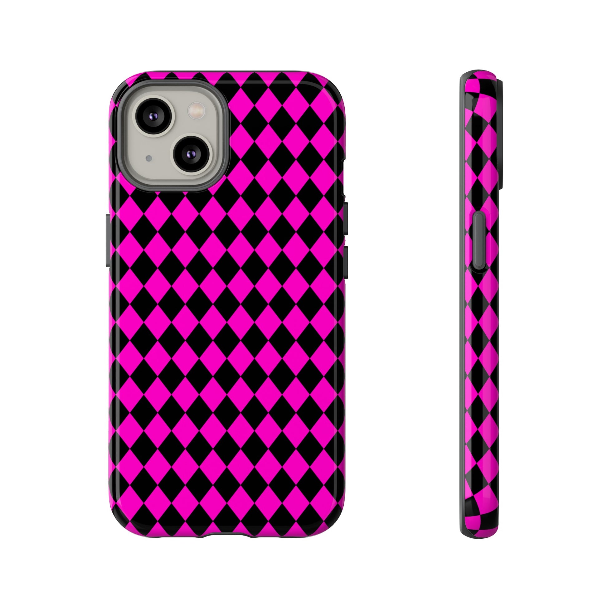 Pink Black Dimond Tough phone Case Cover | iPhone | Google | Samsung, Phone Case, JSCHAFFA.com