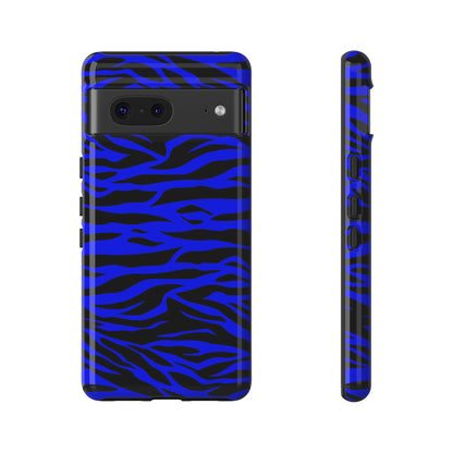 Blue Wild Tiger Print Pattern Tough Phone Case To protect your Phone, Phone Case, JSCHAFFA.com