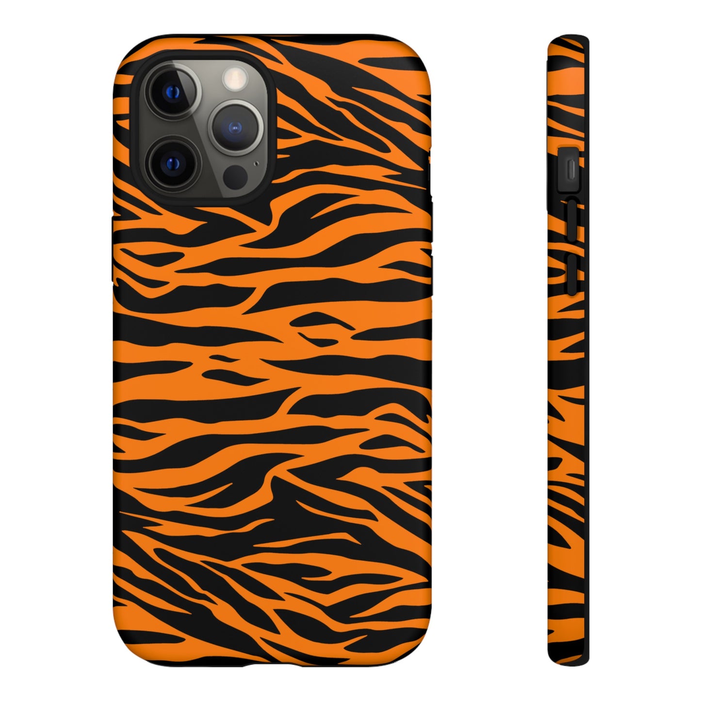 Orange Cute Wild Tiger Print Pattern Tough Phone Case., Phone Case, JSCHAFFA.com