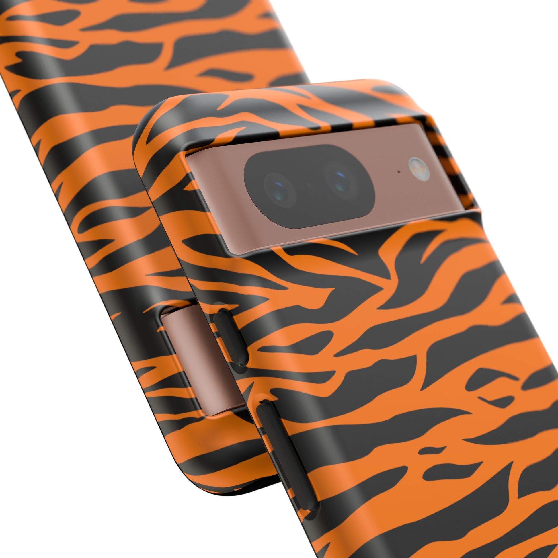 Orange Cute Wild Tiger Print Pattern Tough Phone Case., Phone Case, JSCHAFFA.com