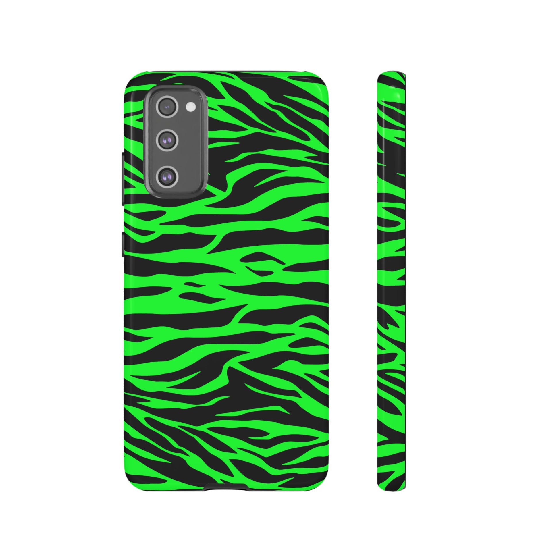 Green Cute Wild Tiger Print Pattern Tough Phone Case, Phone Case, JSCHAFFA.com