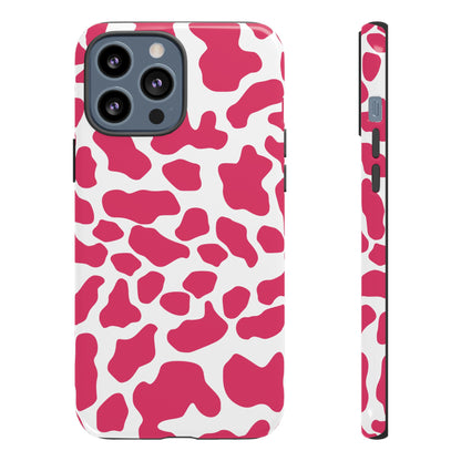 Pink Cow Print Cellphone Case iPhone Samsung Google