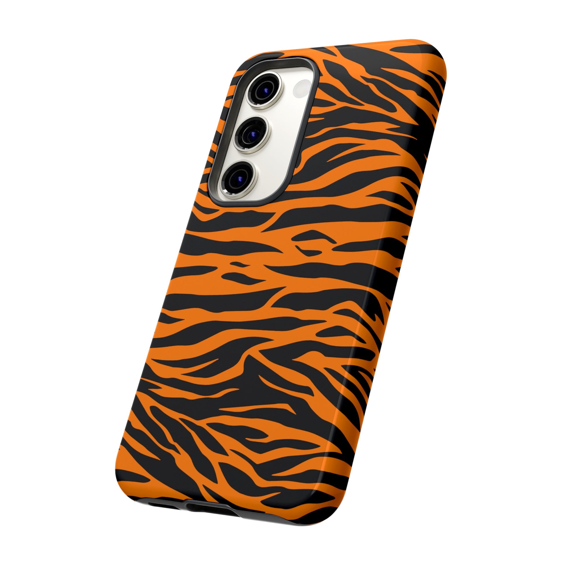 Orange Cute Wild Tiger Print Pattern Tough Phone Case., Phone Case, JSCHAFFA.com