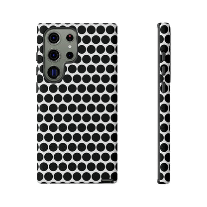 Cute Black White Polkadot Tough Case for iPhone, Samsung, Google