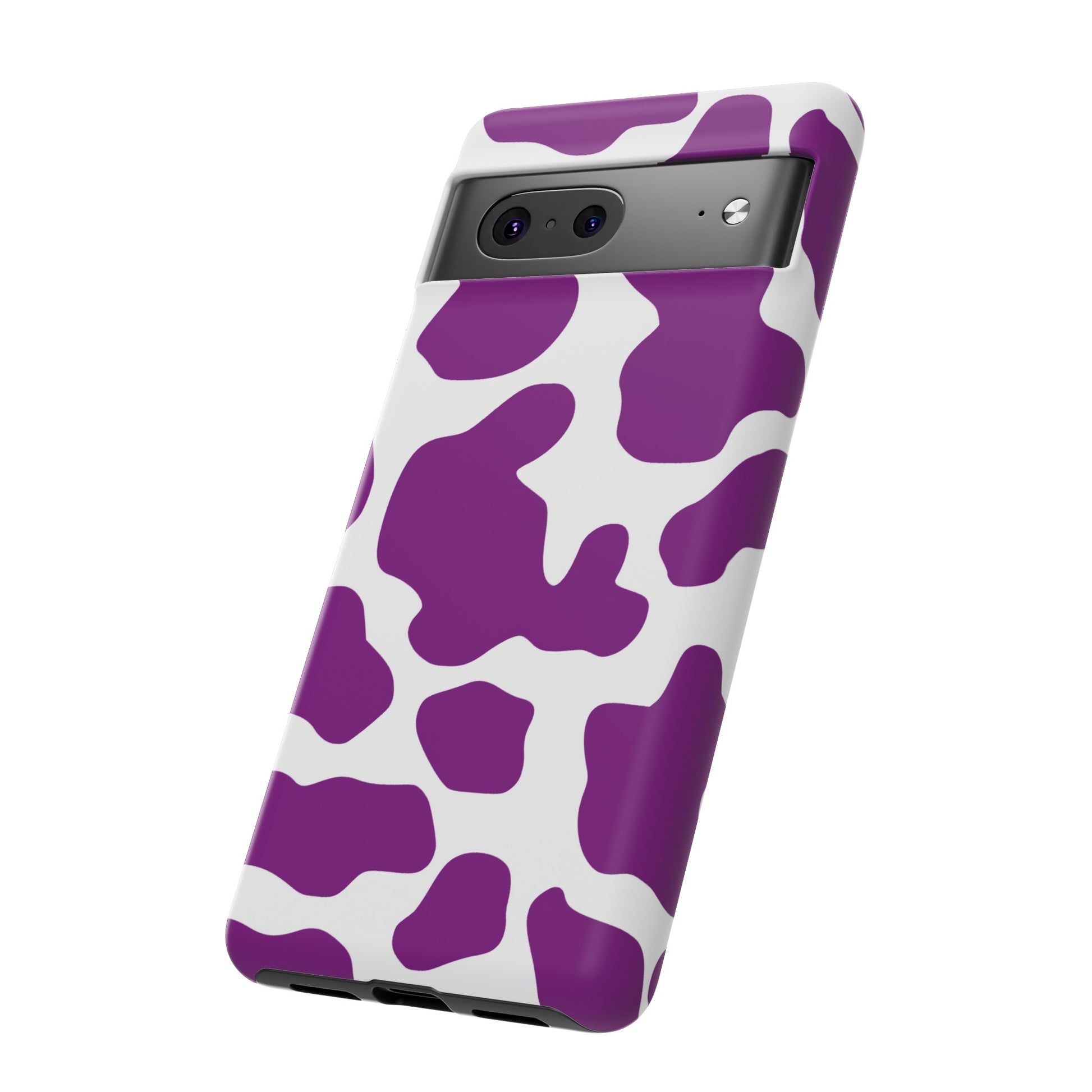 Purple Cow print phone Case iPhone Samsung Google, Phone Case, JSCHAFFA.com