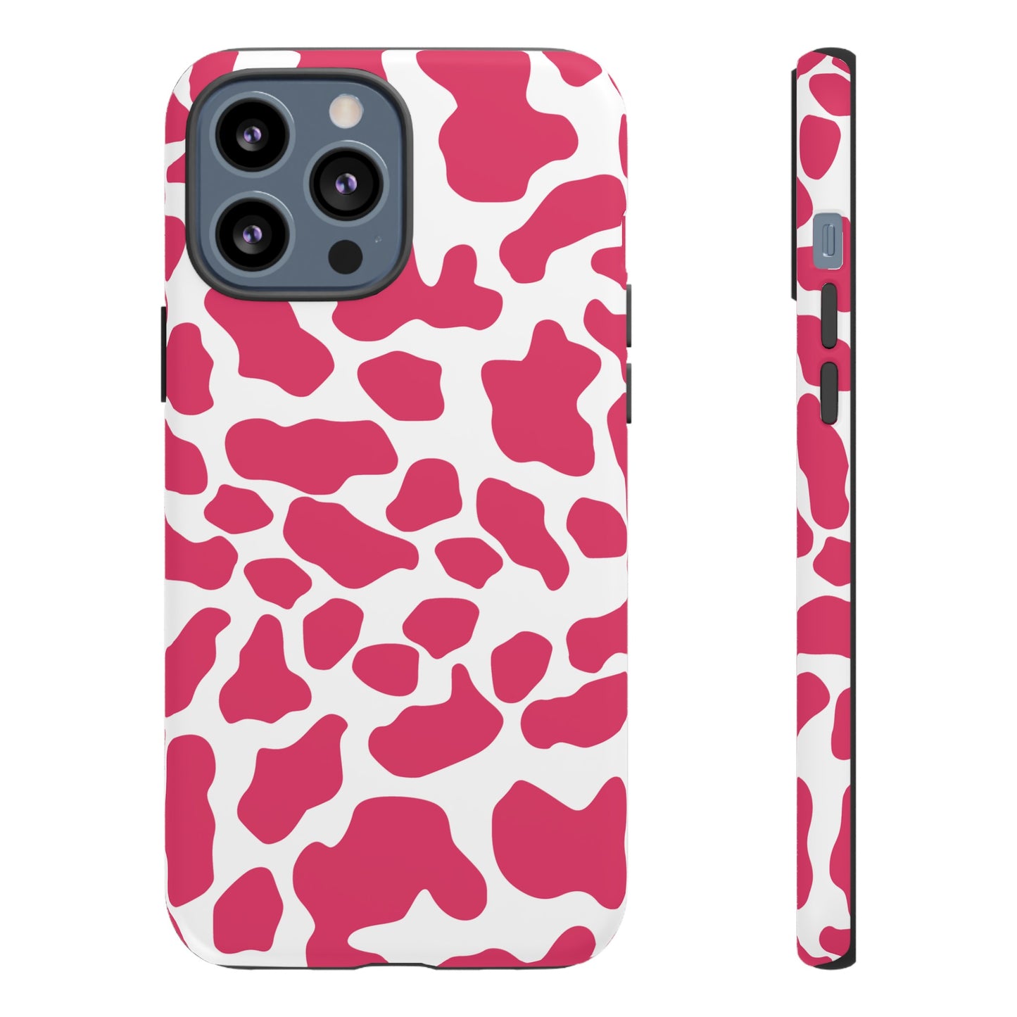 Pink Cow Print Cellphone Case iPhone Samsung Google, Phone Case, JSCHAFFA.com