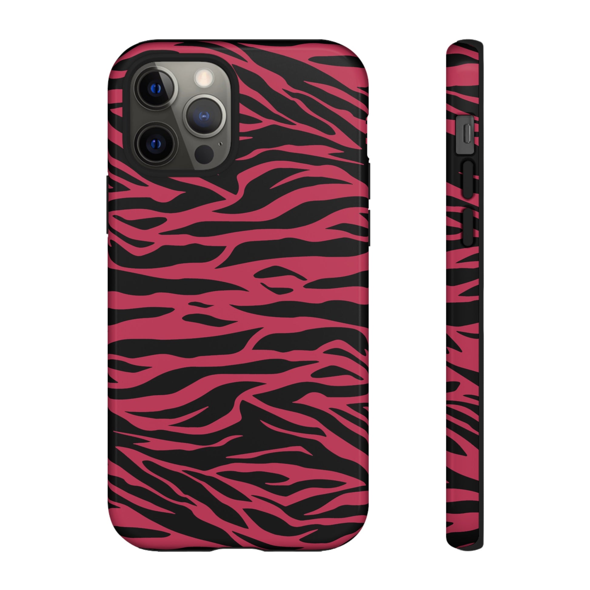 Viva Magenta Cute Wild Tiger Print Pattern Tough Phone Case, Phone Case, JSCHAFFA.com