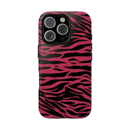 Viva Magenta Cute Wild Tiger Print Pattern Tough Phone Case