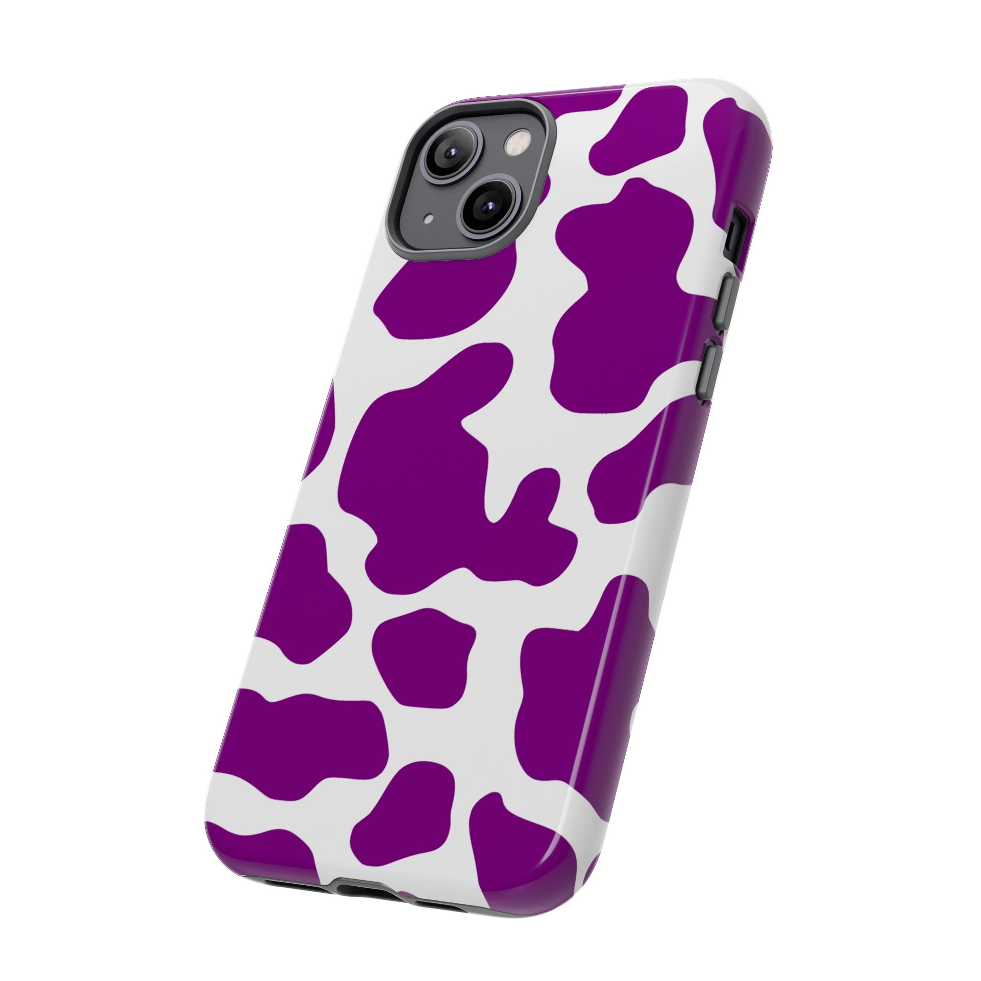 Purple Cow print phone Case iPhone Samsung Google, Phone Case, JSCHAFFA.com