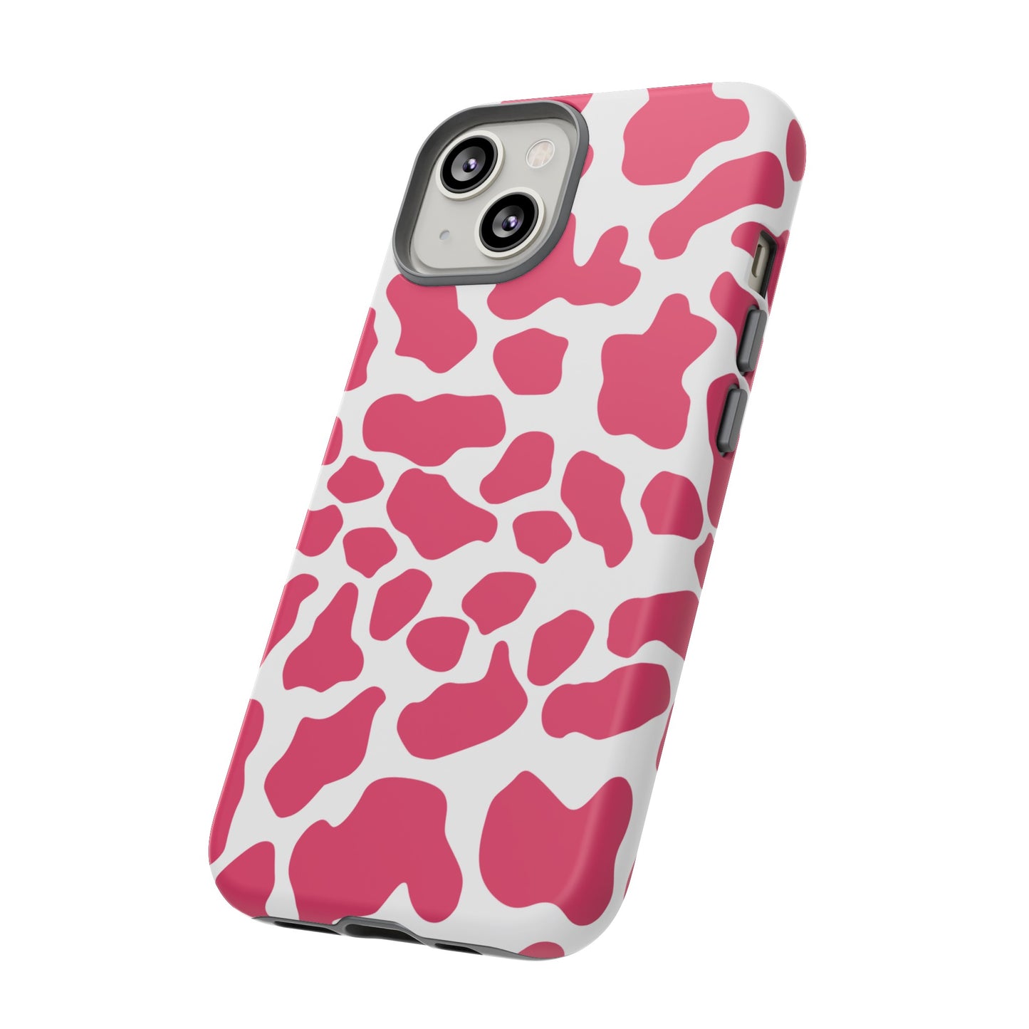 Pink Cow Print Cellphone Case iPhone Samsung Google, Phone Case, JSCHAFFA.com