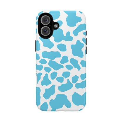 Blue Cow print phone case iPhone Samsung Google