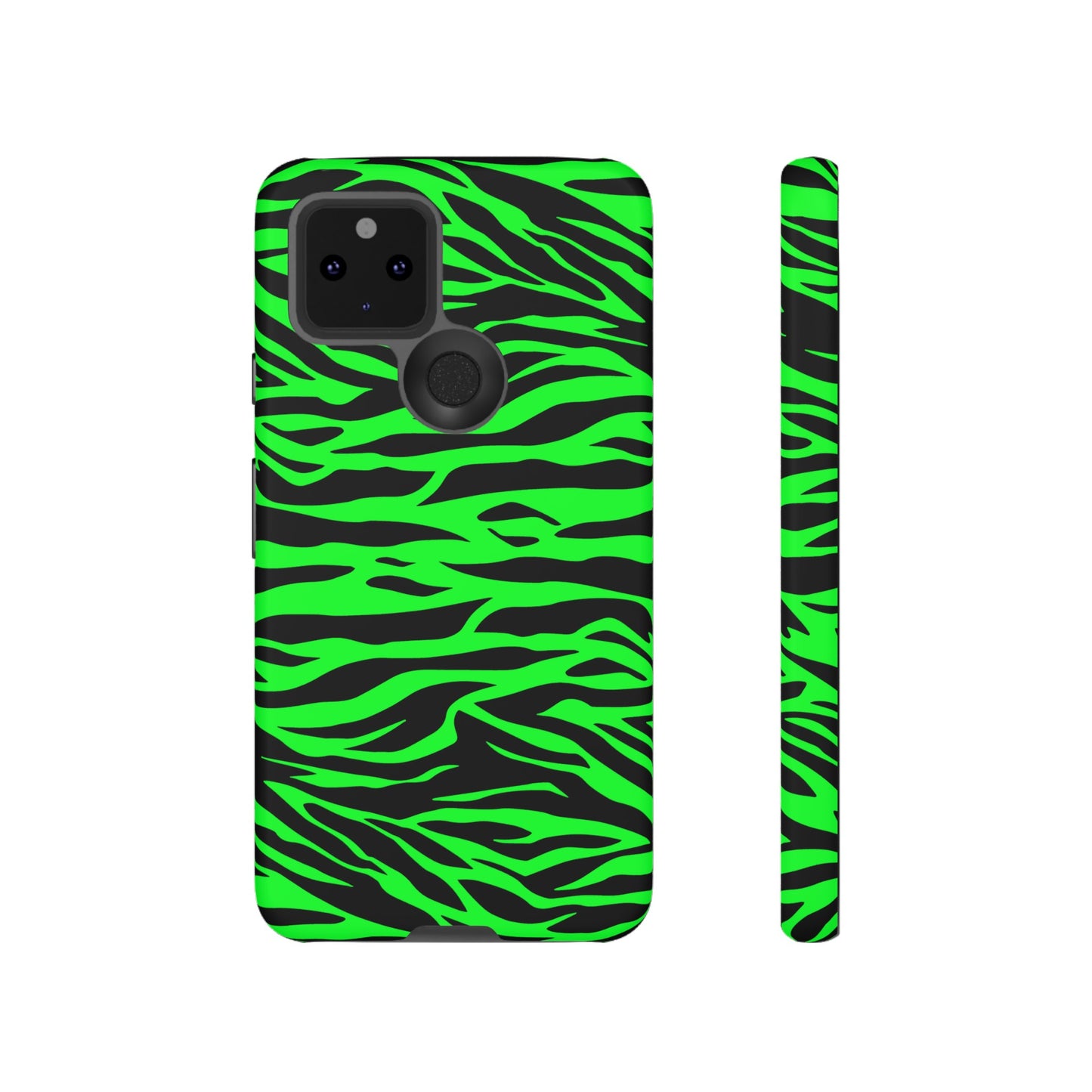 Green Cute Wild Tiger Print Pattern Tough Phone Case, Phone Case, JSCHAFFA.com