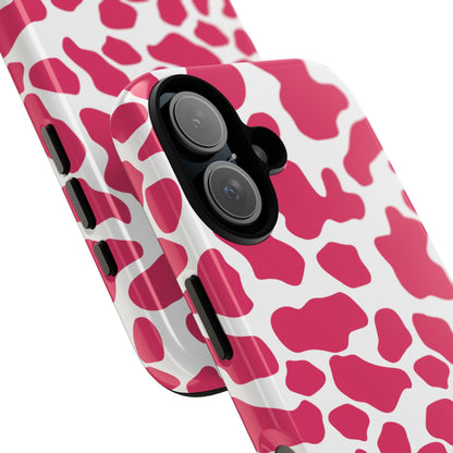 Pink Cow Print Cellphone Case iPhone Samsung Google