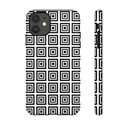 Cute Square Black and With Tough Phone Case, Phone Case, JSCHAFFA.com