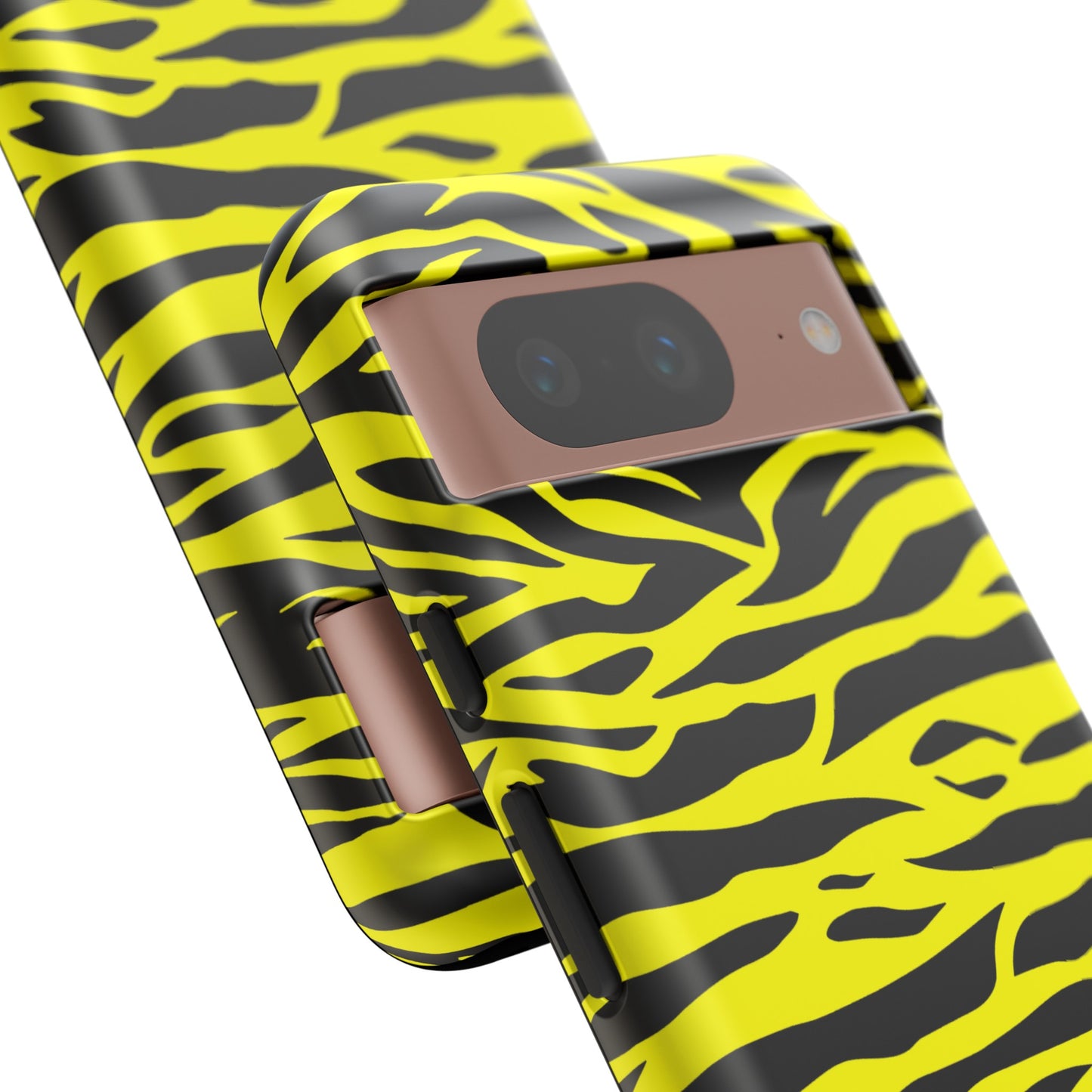 Yellow Cute Wild Tiger Print Pattern Tough Phone Case, Phone Case, JSCHAFFA.com