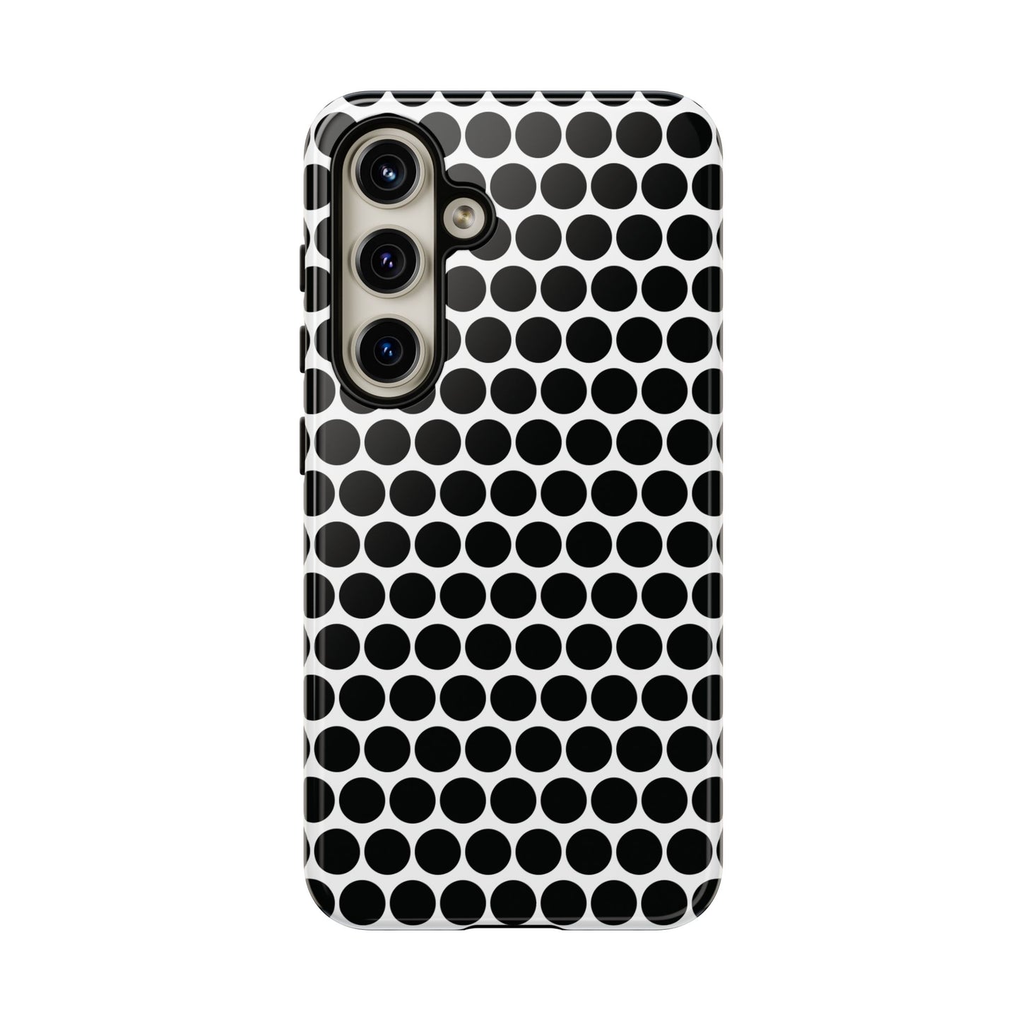 Cute Black White Polkadot Tough Case for iPhone, Samsung, Google