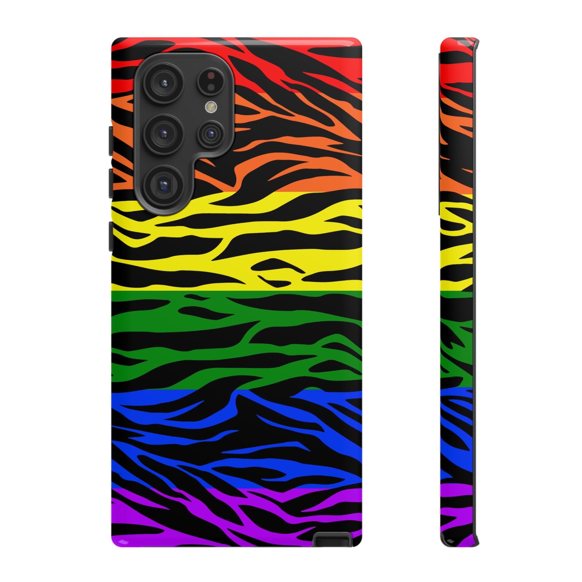 Pride LGBT Rainbow Discrete Tough Phone Case Tiger Print, Phone Case, JSCHAFFA.com