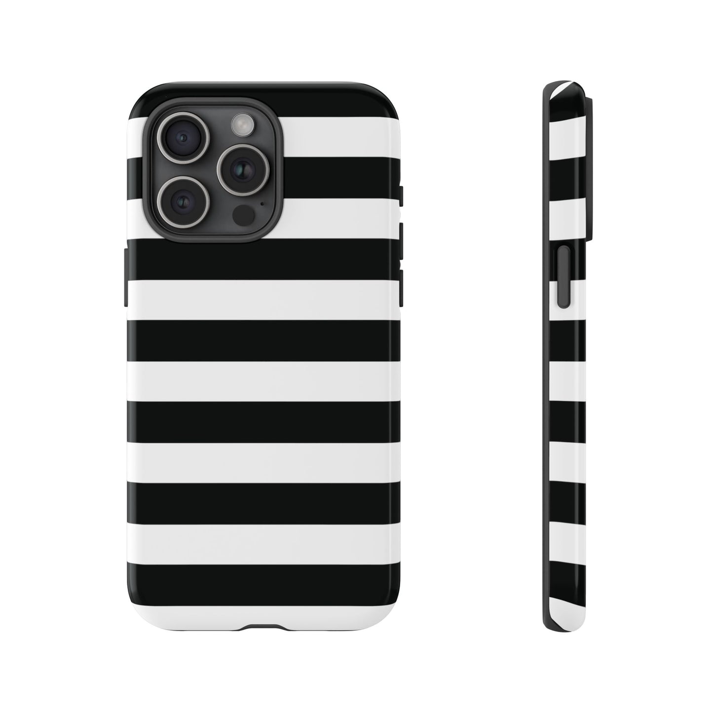 Black and White Stripe Tough Phone Case