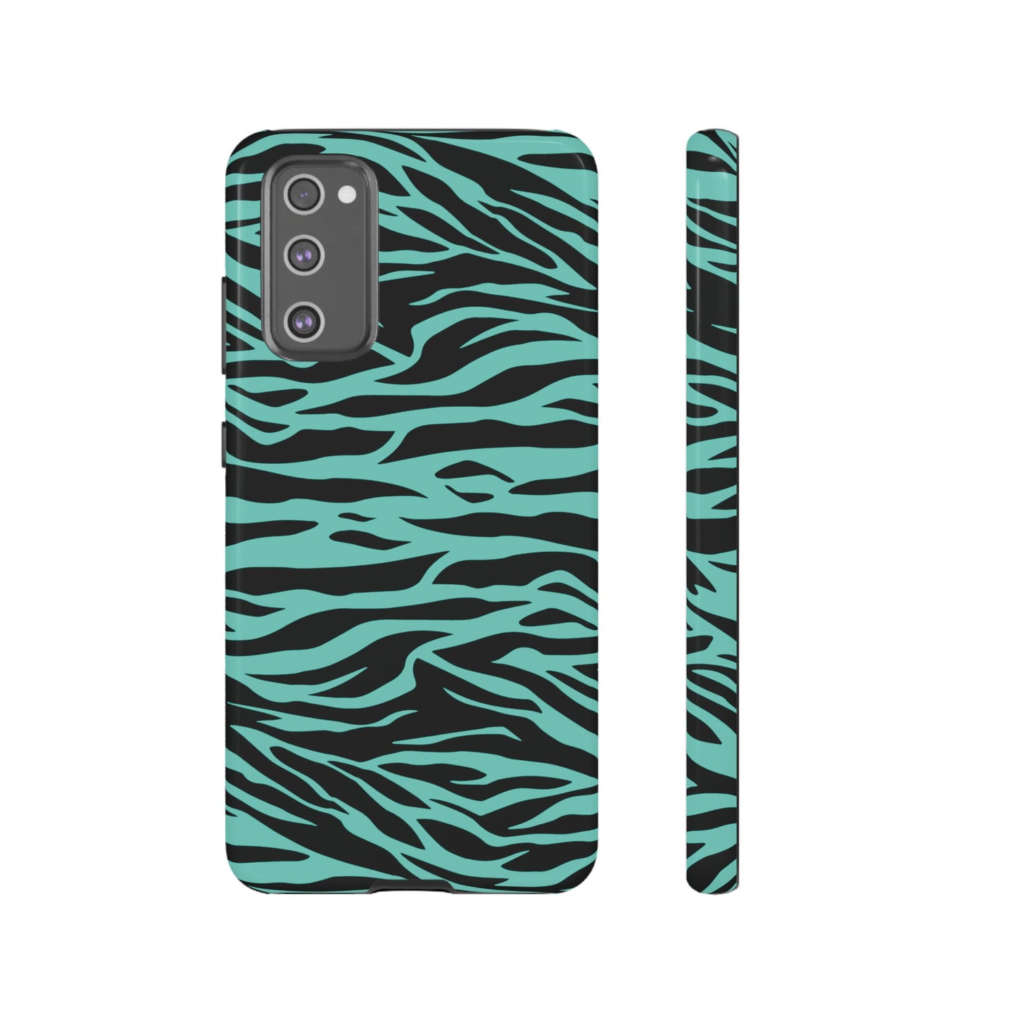 Aqua Cute Wild Tiger Print Pattern Tough Phone Case