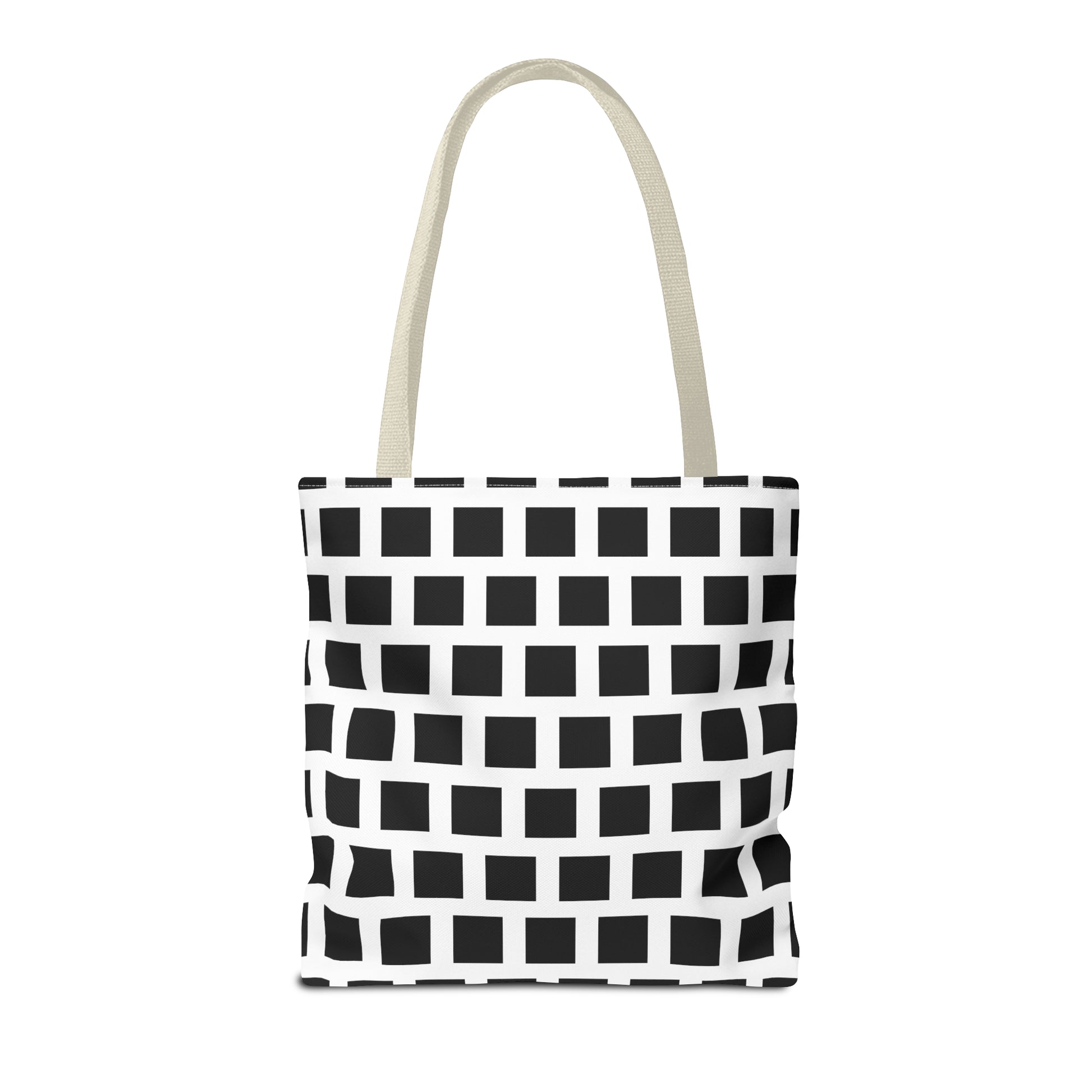 Tote Bag Black Square Pattern Shoulder Bag Versatile and Durable Bags JSCHAFFA.com