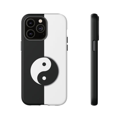 Yin Yang Black and White Tough Phone Case for iPhone, Google, Samsung Phones, Phone Case, JSCHAFFA.com