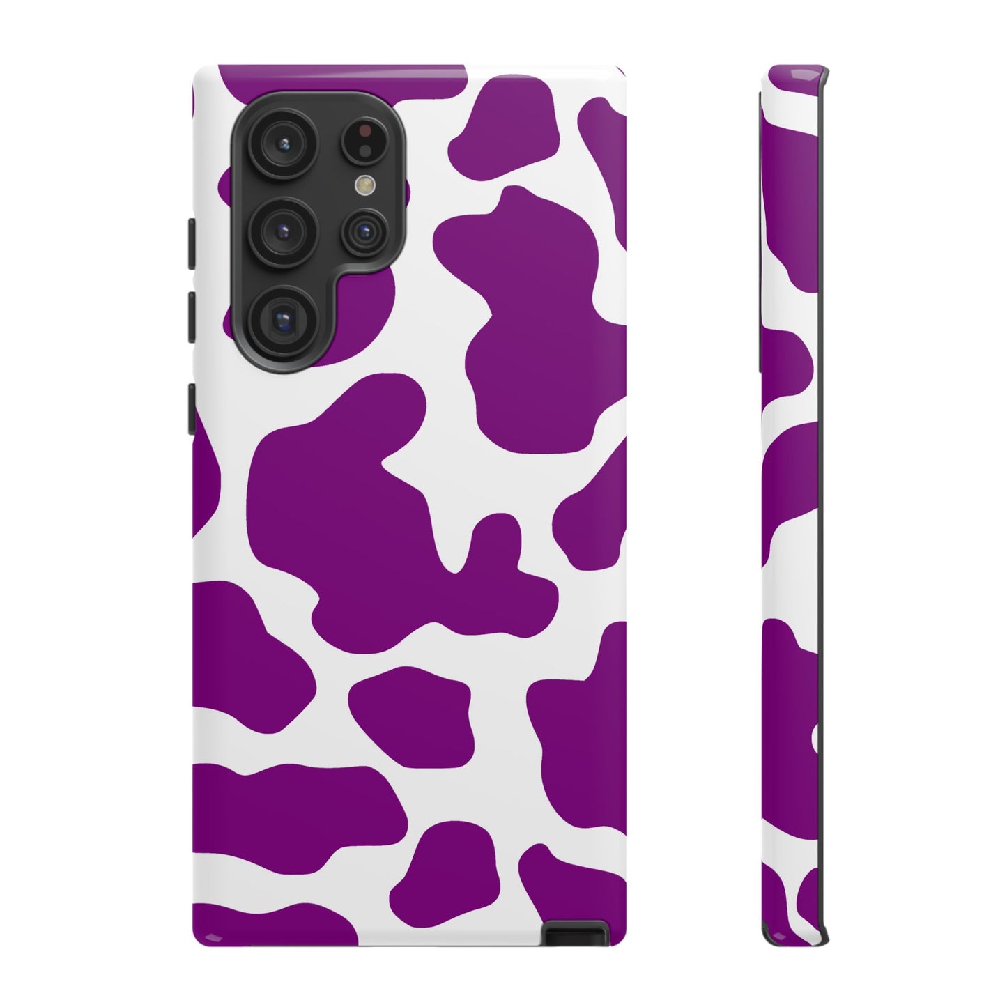 Purple Cow print phone Case iPhone Samsung Google