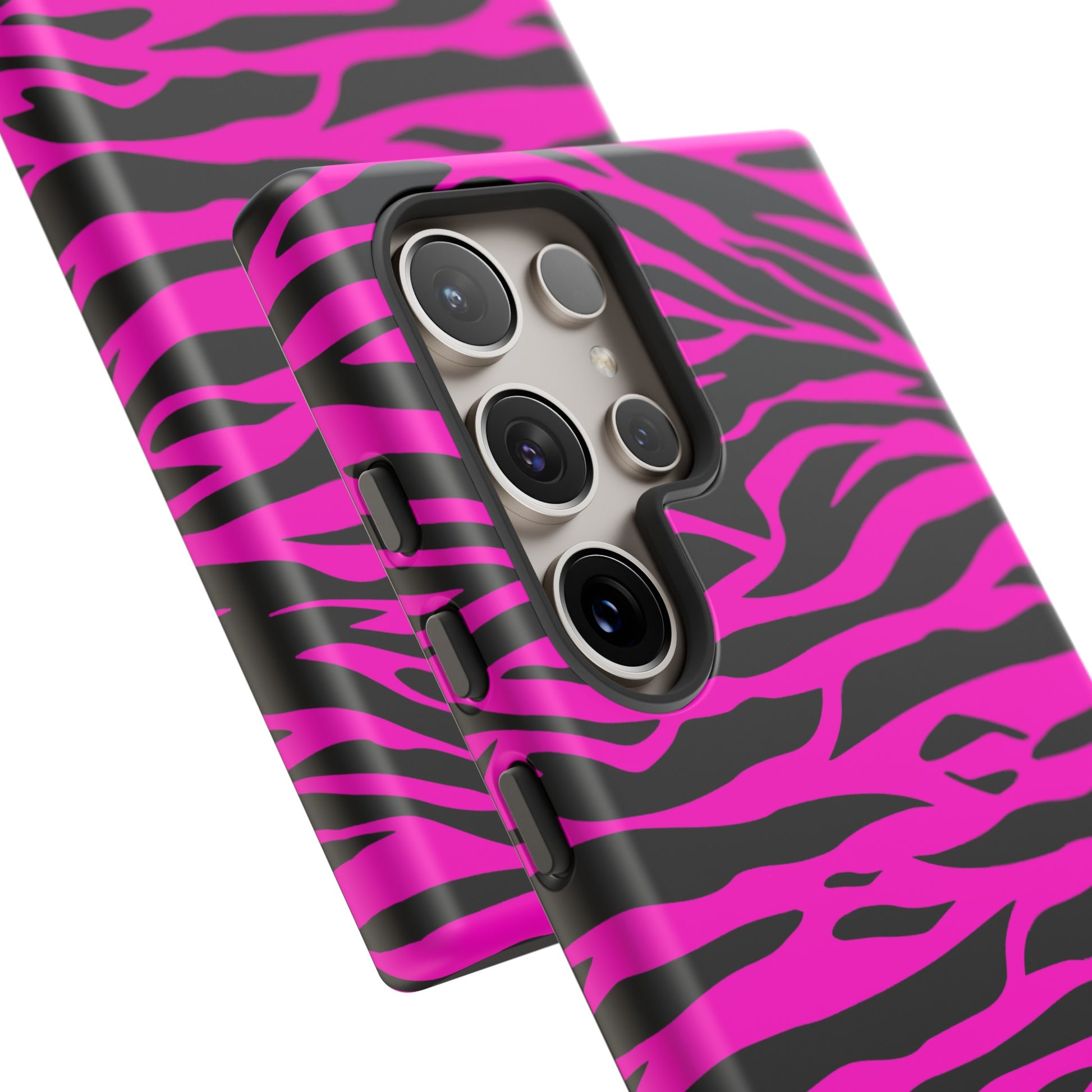 Pink Phone Case Tough Tiger Print, Mobile Phone Case, JSCHAFFA.com