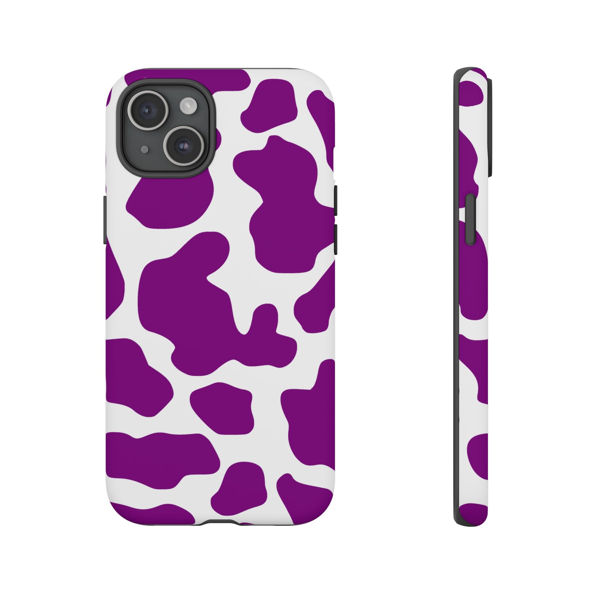 Purple Cow print phone Case iPhone Samsung Google, Phone Case, JSCHAFFA.com