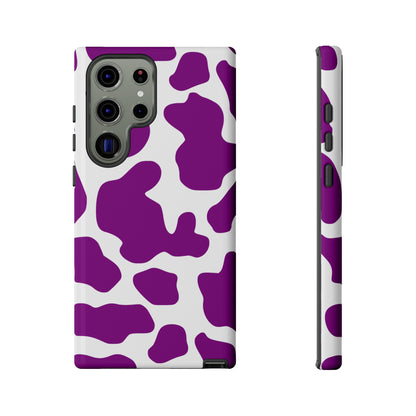 Purple Cow print phone Case iPhone Samsung Google, Phone Case, JSCHAFFA.com