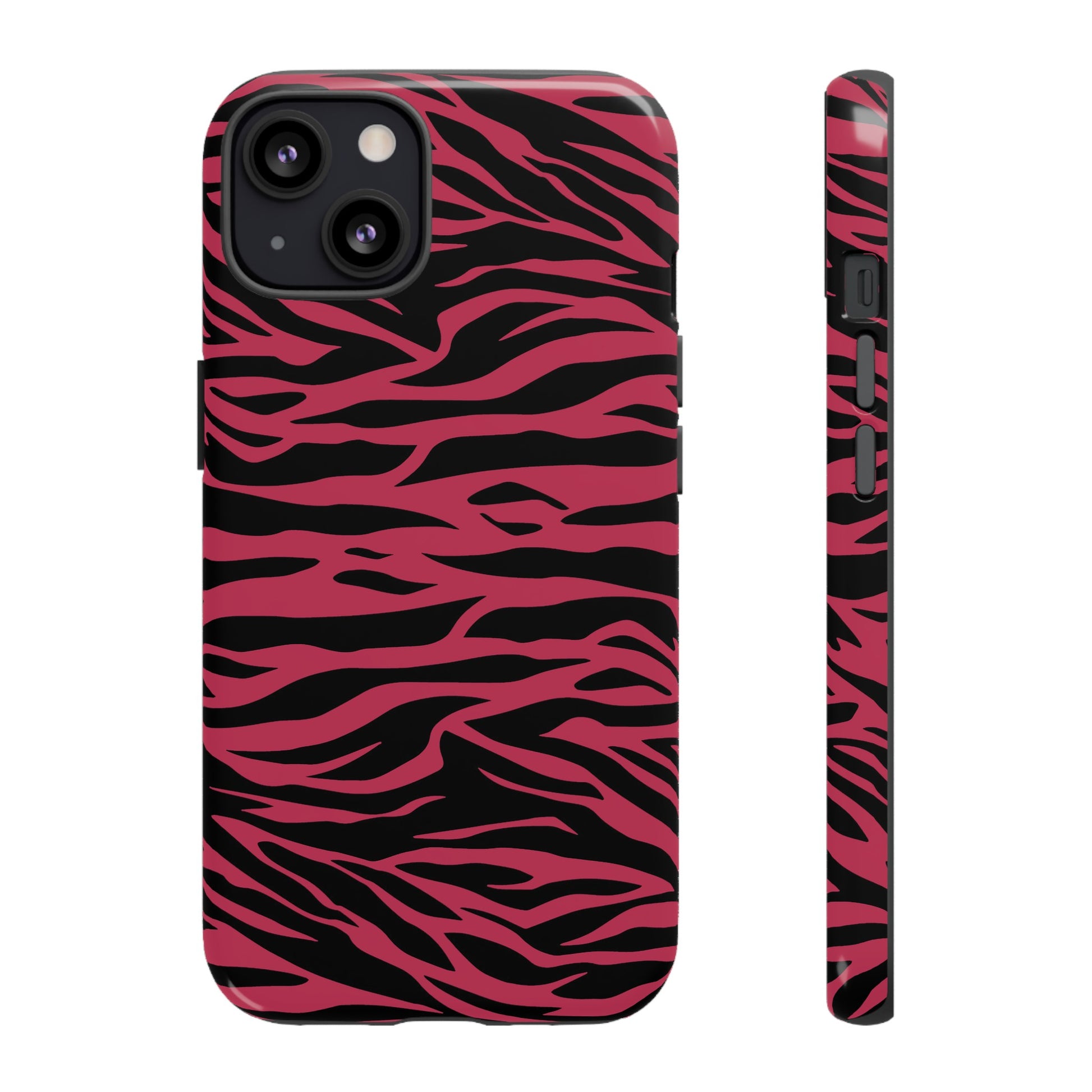 Viva Magenta Cute Wild Tiger Print Pattern Tough Phone Case, Phone Case, JSCHAFFA.com