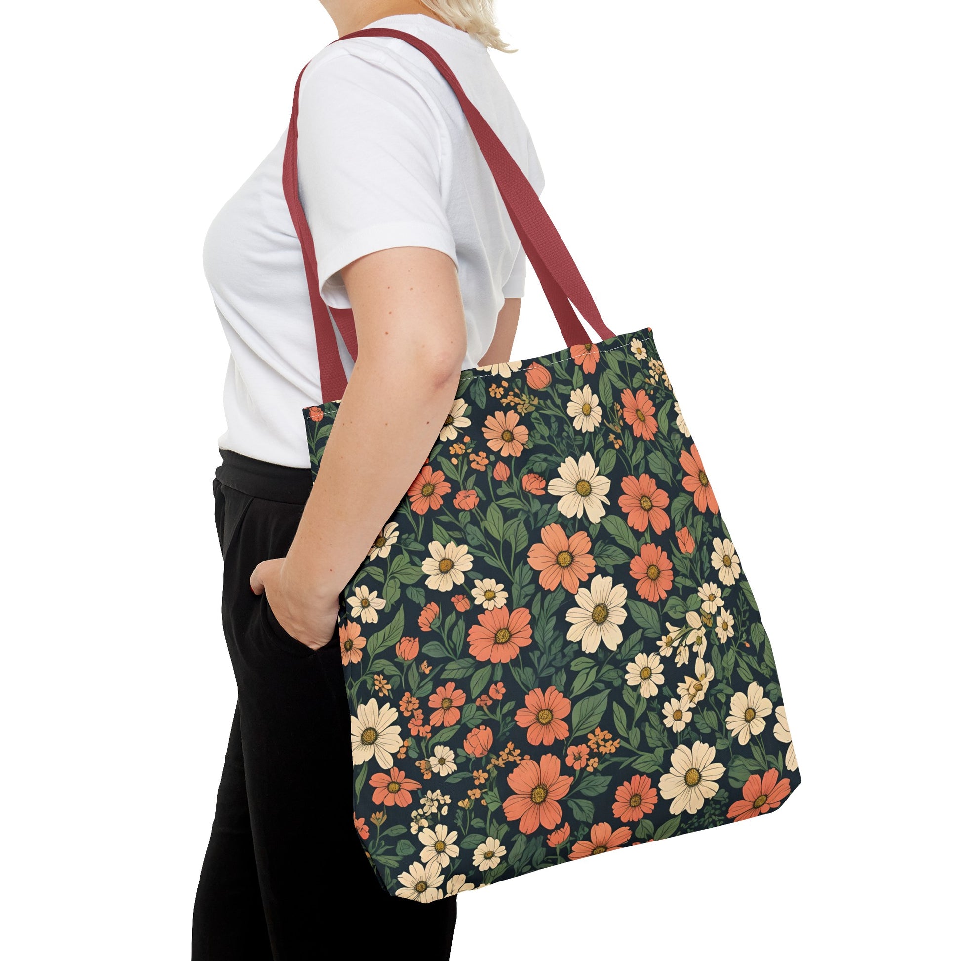 Tote Bag Floral Design Shopping Carry Travel Bay Bags JSCHAFFA.com